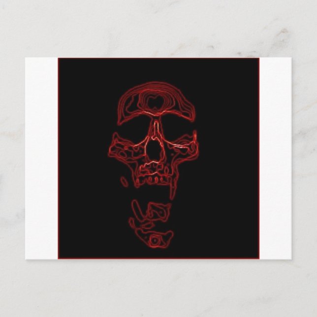 Humourous Funny Skull Postcard (Front)