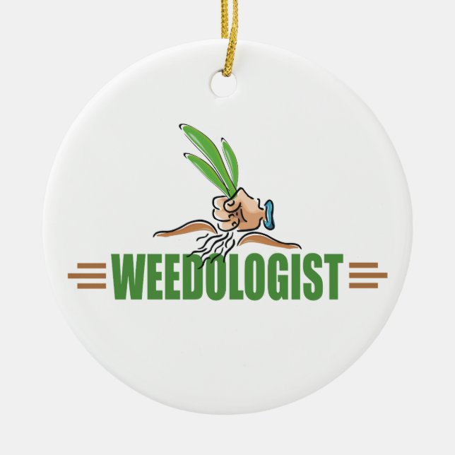 Humourous Gardening Ceramic Ornament (Front)