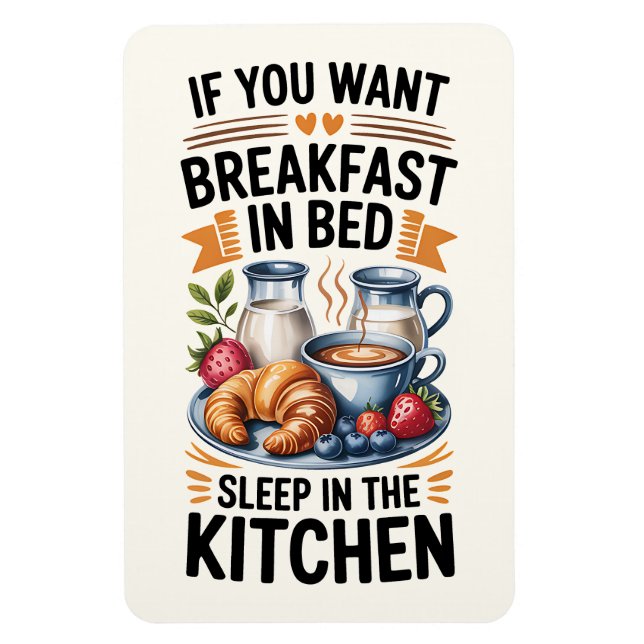 Humourous Gift for Home & Breakfast Lovers Magnet (Vertical)