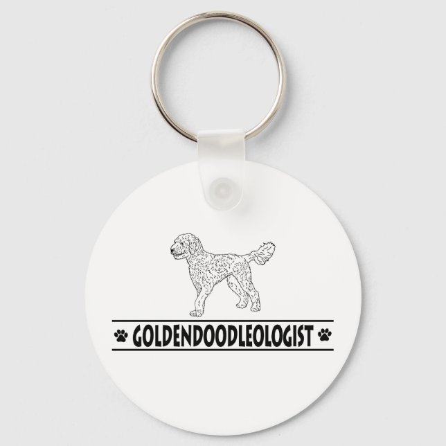 Humourous Goldendoodle Keychain (Front)
