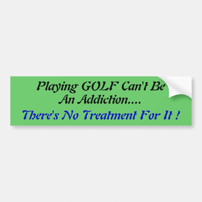 Humourous Golf bumper Sticker (Front)