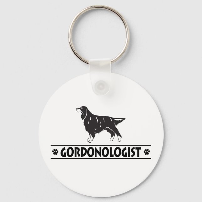 Humourous Gordon Setter Keychain (Front)