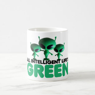 Humourous green coffee mug