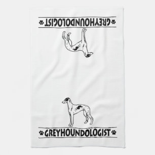 Humourous GREYHOUND DOGS Kitchen Towel
