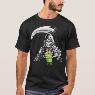 Humourous Grim Reaper Boba Tea T-Shirt