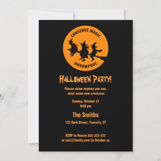 Humourous Halloween Party Invitation (Front)