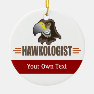 Humourous Hawk Hawks Bird Team Ceramic Ornament