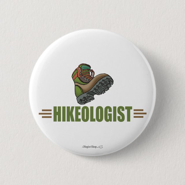 Humourous Hiking 2 Inch Round Button (Front)