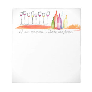 Humourous I am Woman Hear Me Pour Notepad