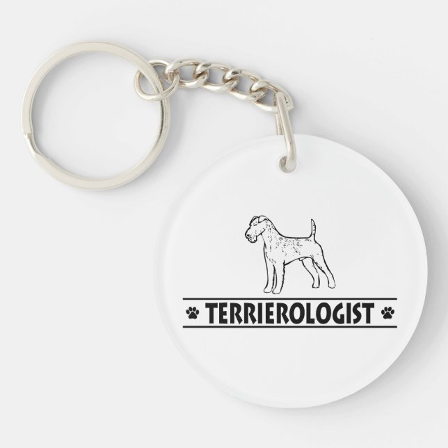 Humourous Irish Terrier Keychain (Front)