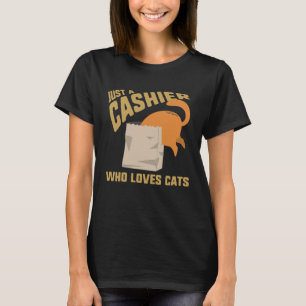 Humourous Just A Cashier Who Loves Dogs Retail Wor T-Shirt