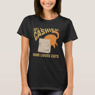 Humourous Just A Cashier Who Loves Dogs Retail Wor T-Shirt