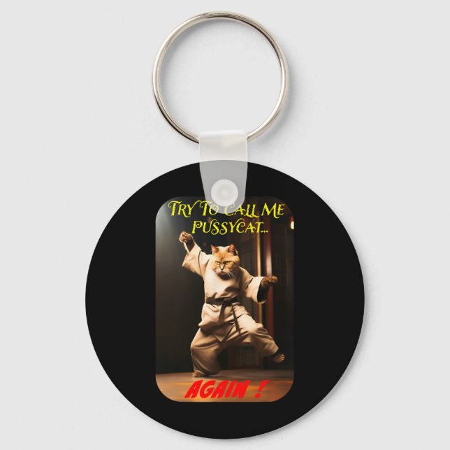 Humourous Karate Theme  Keychain (Front)