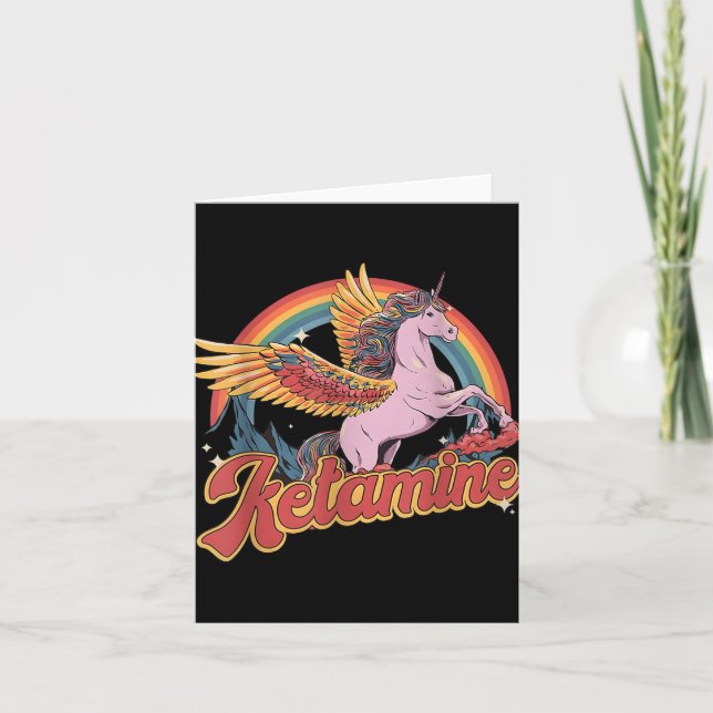 Humourous Ketamine Horse Emergency Funny Mental He Card (Front)