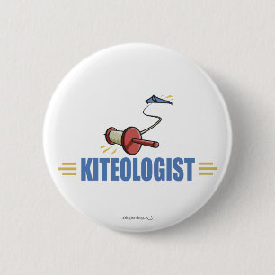 Humourous Kite Flying 2 Inch Round Button