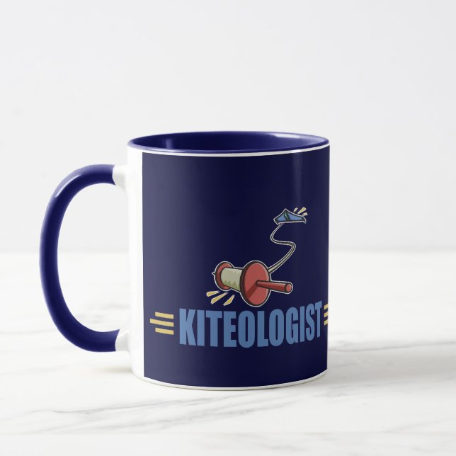 Humourous Kite Flying Mug (Left)