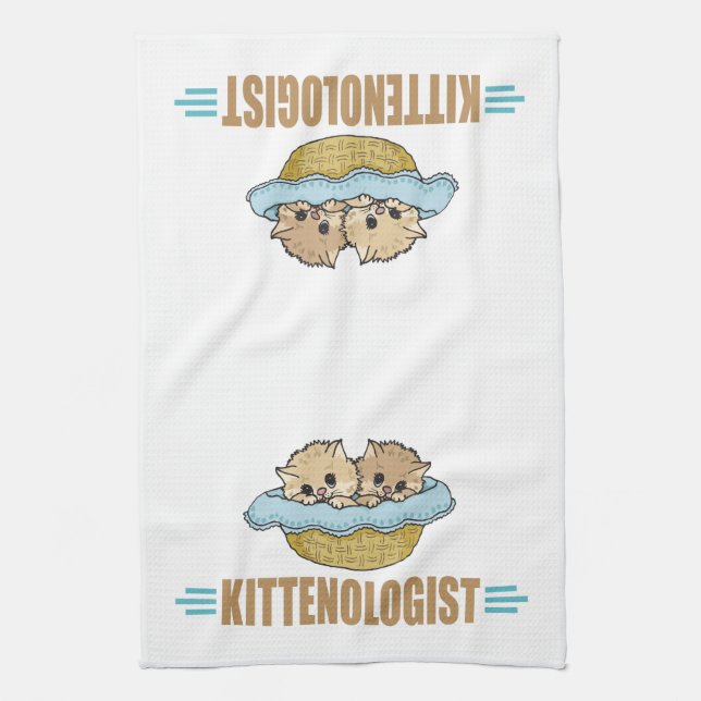 Humourous Kitten Lover Kitchen Towel (Vertical)