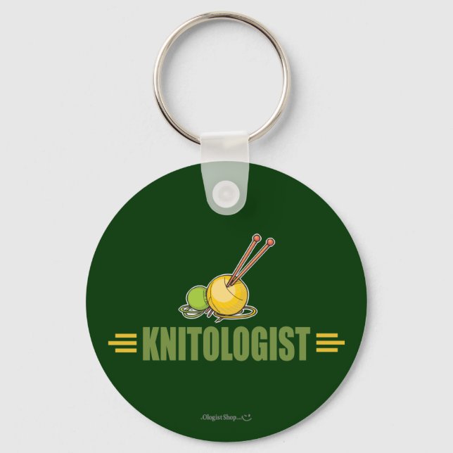Humourous Knitting Keychain (Front)