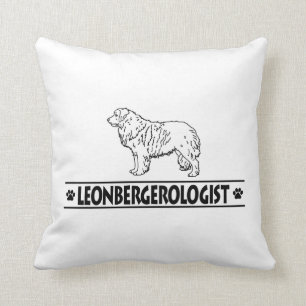 Humourous Leonberger Throw Pillow