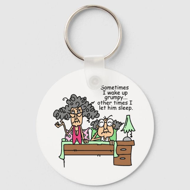 Humourous Let Grumpy Sleep Keychain (Front)
