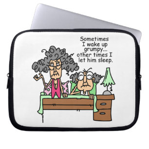 Humourous Let Grumpy Sleep Laptop Sleeve