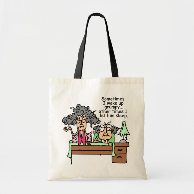 Humourous Let Grumpy Sleep Tote Bag (Front)