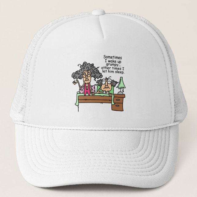 Humourous Let Grumpy Sleep Trucker Hat (Front)