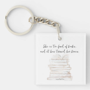 Humourous Little Women Book Lover Quote  Keychain