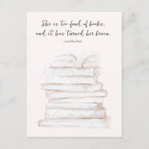 Humourous Little Women Book Lover Quote Postcard