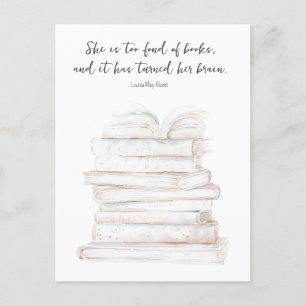 Humourous Little Women Book Lover Quote  Postcard