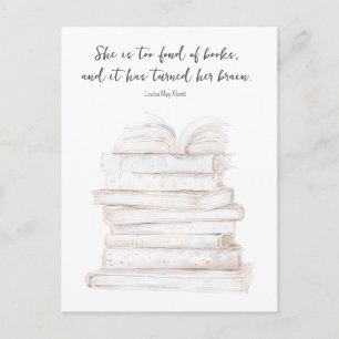 Humourous Little Women Book Lover Quote Postcard