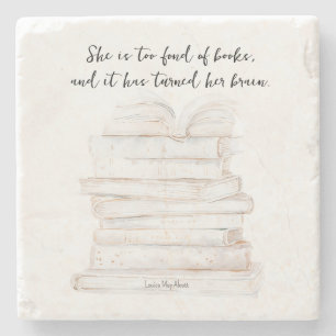 Humourous Little Women Book Lover Quote Stone Coaster