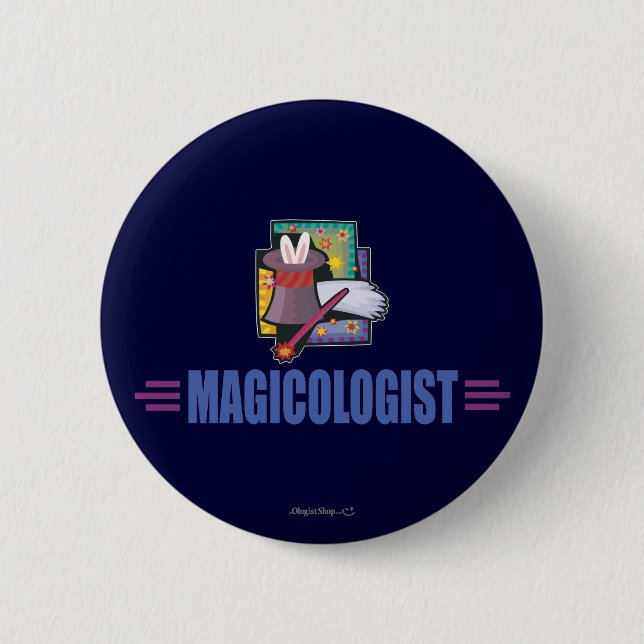 Humourous Magician 2 Inch Round Button (Front)