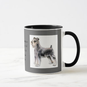 Humourous Mini Schnauzer & Coffee Lover Mug