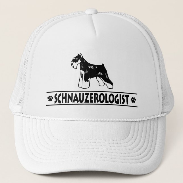 Humourous Miniature Schnauzer Trucker Hat (Front)