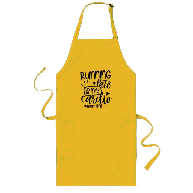 Humourous Mom Life Long Apron (Front)