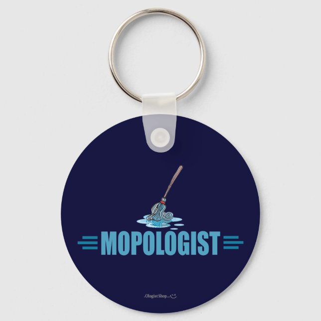 Humourous Mop Mopping Keychain (Front)