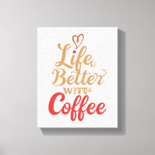 Humourous Morning Caffeine Slogan Canvas Print