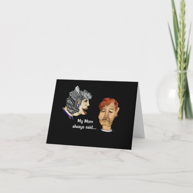 Humourous motherly advice about money Card (Front)