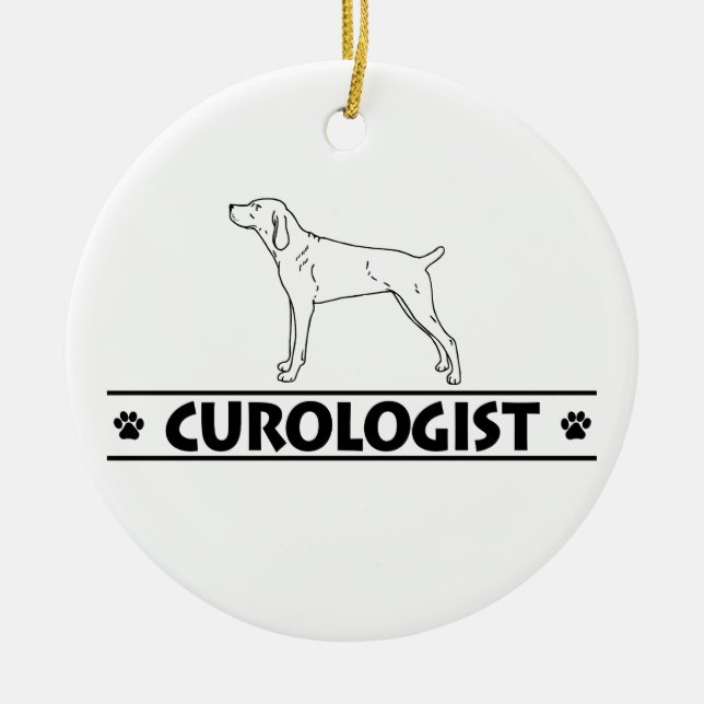 Humourous Mountain Cur Ceramic Ornament (Front)