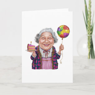 Humourous Nana Birthday Cake Slice Card