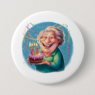 Humourous Nana Birthday Party 3 Inch Round Button