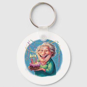 Humourous Nana Birthday Party Keychain