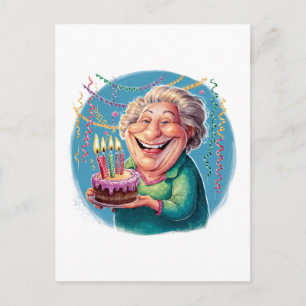 Humourous Nana Birthday Party Postcard