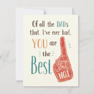 Humourous No.1 Dad Father's Day Card