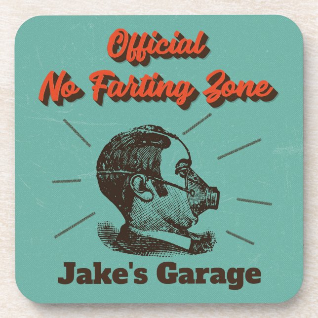 Humourous No Farting Zone Coaster (Front)