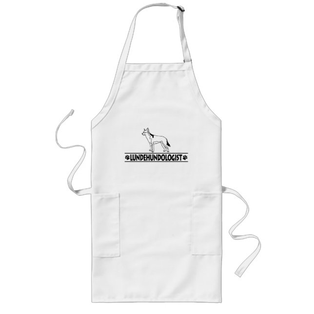 Humourous Norwegian Lundehund Long Apron (Front)