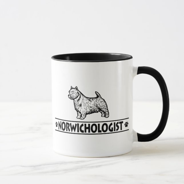 Humourous Norwich Terrier Mug (Right)