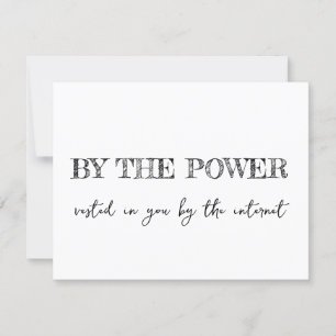 Humourous Officiant Proposal: Unique 'Marry Us'  Invitation