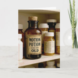 Humourous Old Age Potion Medicine Bottle Card